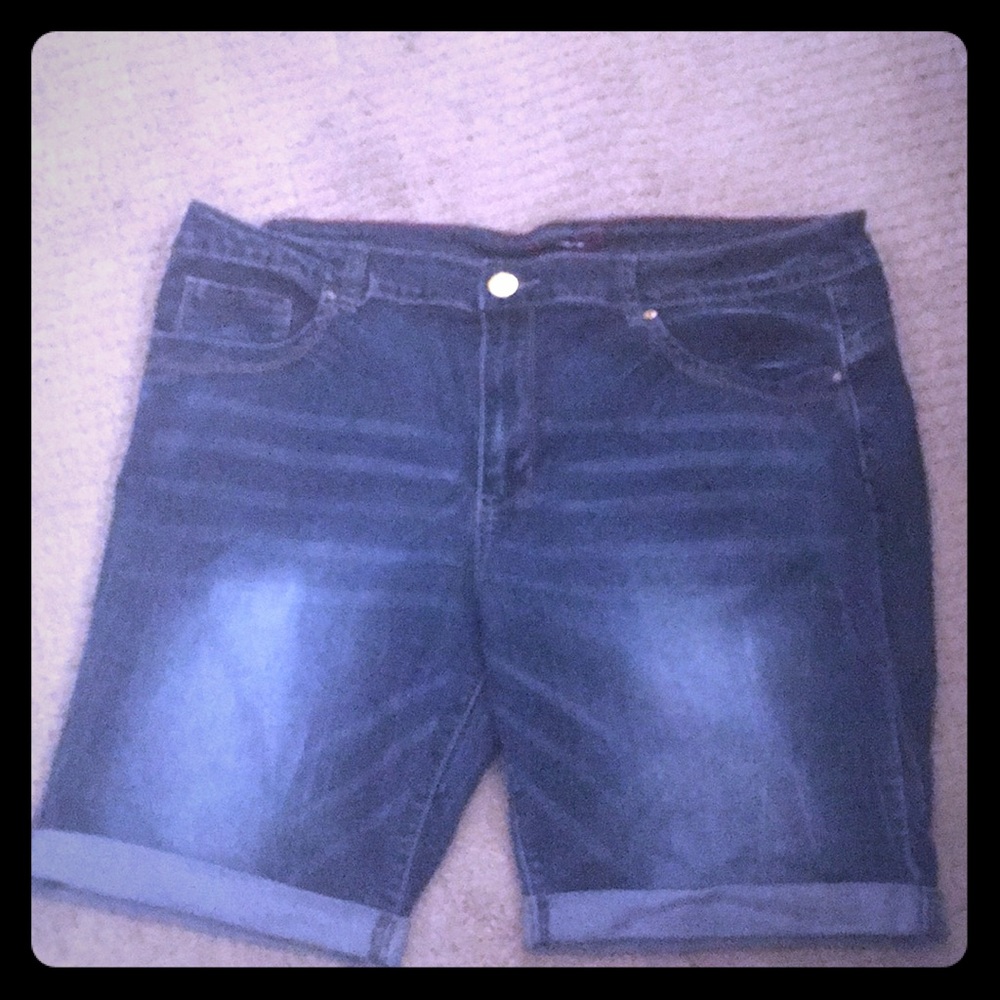 Dark blue jean shorts